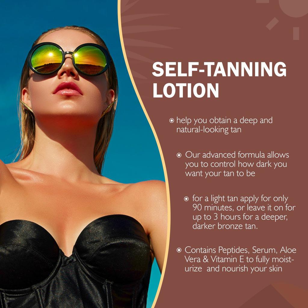 Tanner Lotion 125ml ,No Streaks Bronzer Fake Tanning Lotion Instant Fake Tan Sunless Tanning Lotion For Darker Bronzer Skin Body Makeup