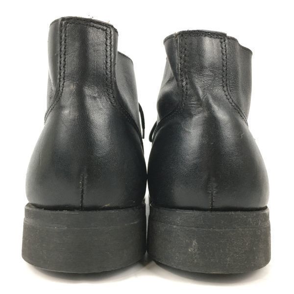 Lata 80. Vintage Buty Addison Shoe Co Z41-1983/75 Rozmiar 6.5R 24.5 Stalowy Nosek U.S. Czarne buty służbowe marynarki wojennej(UŻYWANY)