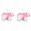 2Pcs 3D White Bear Ornaments Cute Simulated Polar Bear Funny Christmas Bear Pendant  Outdoor