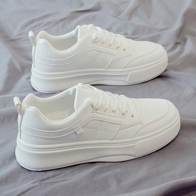 Fashion Tenis Feminino Mujer Women Skateboard Shoes Trendy Flats Casual Sneakers Fashion Lace-up Leather Small White Shoes Walking Shoes