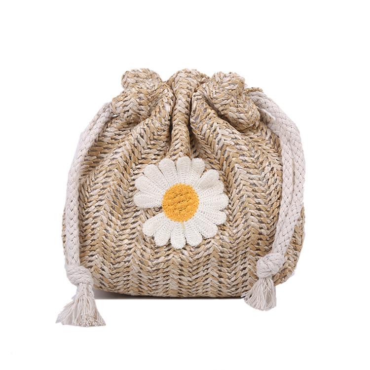 Straw Small Bag Women's 2020 New Models Are Popular This Year, Super-fire Woven Messenger Bag Ins Small and Versatile Mobile Phone Bag