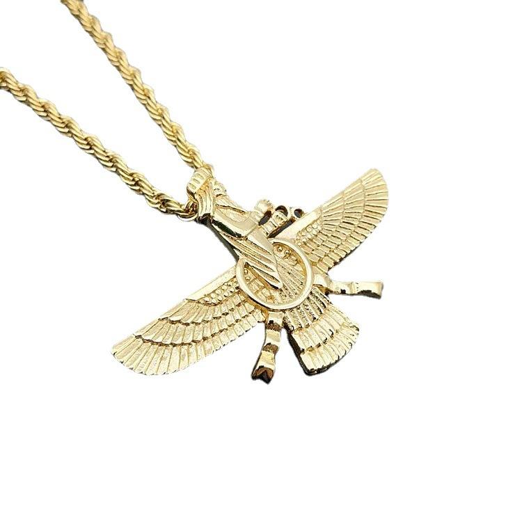 Ny Europeisk och Amerikansk Herr Mode Trend Persiska Smycken Zoroastrisk Hänge Halsband