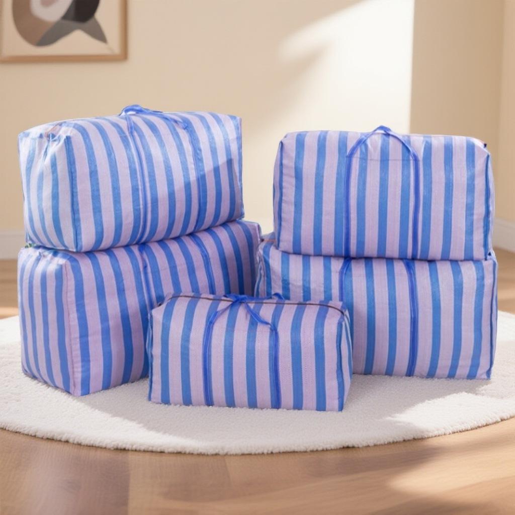Extra-Large Thickened Woven Packing Bags for Moving, Clothes Storage, and Organization Small 77*42*23 (100L) синий