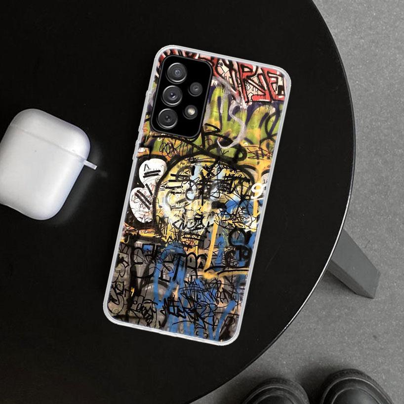 Graffiti Fashion Cool Phone Case Cover for Samsung Galaxy A12 A22 A32 A52 A72 A02S A51 A50S A31 A20S A10S Note 20 Ultra 10 Plus