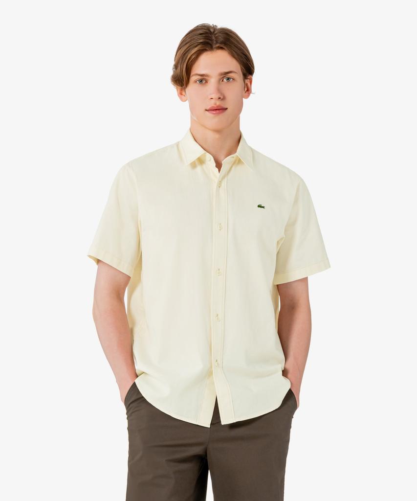 LACOSTE Men'S Chambray Short Sleeve Shirt Ch359E-56G 056