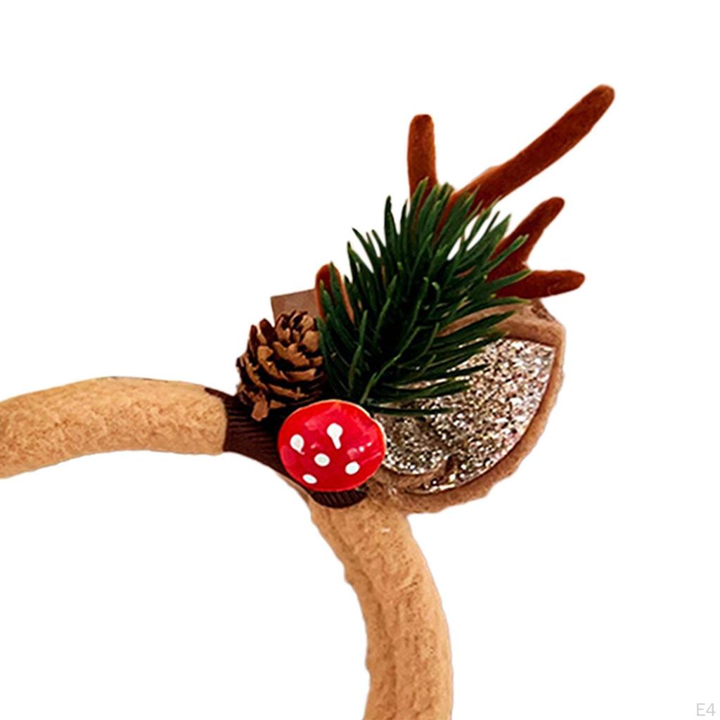 Christmas Antlers Headband Festival Costume Accessory Cute Reindeer for Girls