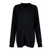 Women's Fashion Loose V-neck Long Sleeve Knit Personality Solid Color Casual Sweater