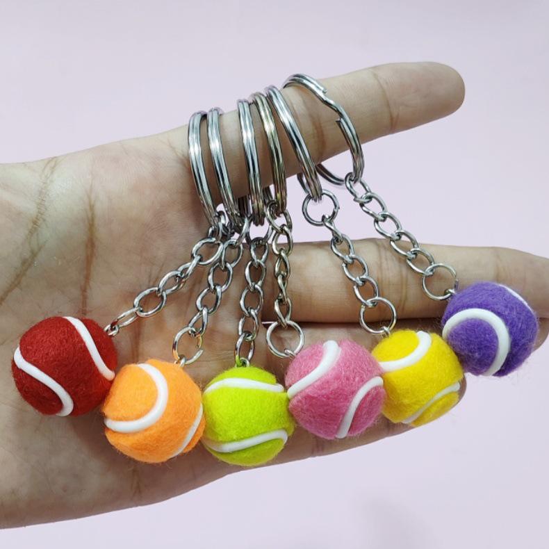 

Creative Tennis Keychain: 3.8cm Bag Charm, Gift, and Pendant Accessory