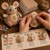 Patchwork Mouse DIY Handmade Ornament Kit Fabric Sewing Craft Set with Embroidery Details for Home Decoration Hanging Gift