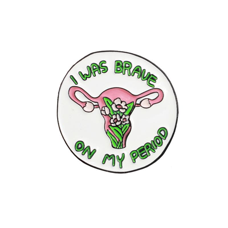Trendy Alloy Flower Uterus Brooch Set