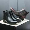 Fashion Knight Men's Boots Fashion Designer Casual Style Outdoor Trendy Streets Plus Size Suit Shoes Leisure Business Black Versatile