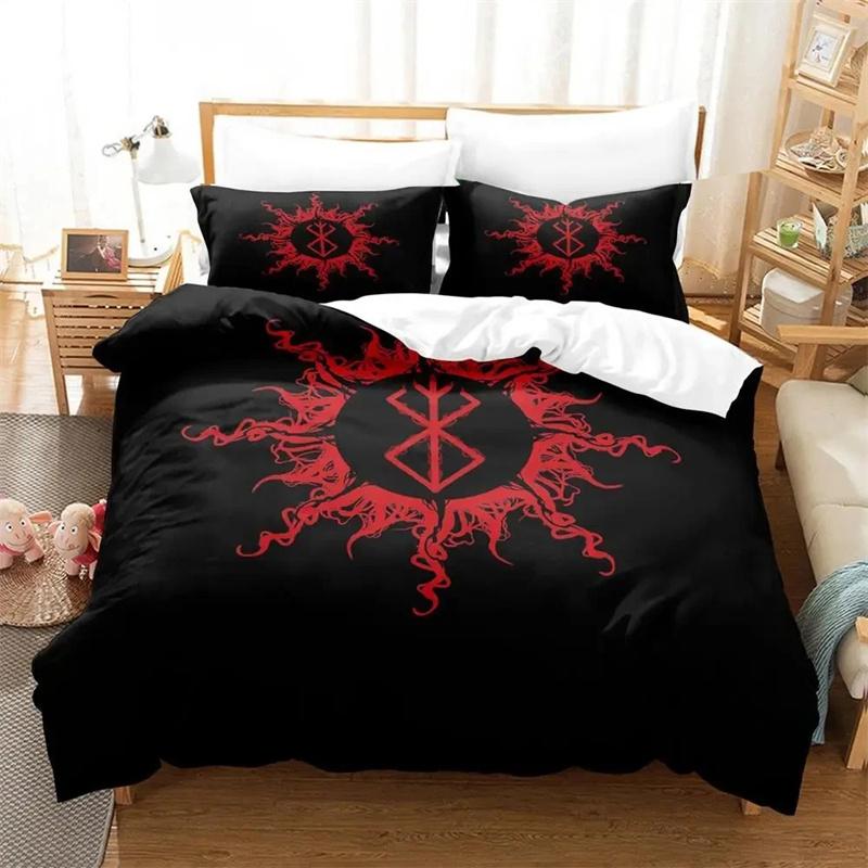 3D Print Anime Berserk Bedding Set Boys Girls Twin Queen Size Duvet Cover Pillowcase Bed Kids Adult Duvet 2/3pcs Duvet Cover