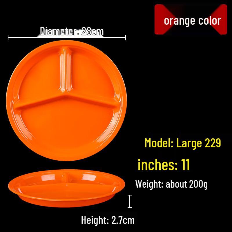 Melamine Divided Compartment Fast Food Tray