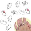 10pcs Crochet Rings Alloy Crochet Tension Rings Accessories for Knitting Lovers