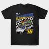 Men Black Print T-shirt Aj Allmendinger No-Cut Transfer Paper Print Cotton Tshirt