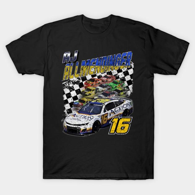 Men Black Print T-shirt Aj Allmendinger No-Cut Transfer Paper Print Cotton Tshirt S чёрный