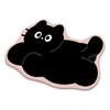 Bath Mat, NonSlip Absorbent Floor Rug, Cute Plush Carpet for Bathroom, Bedroom, Entryway Black Cat