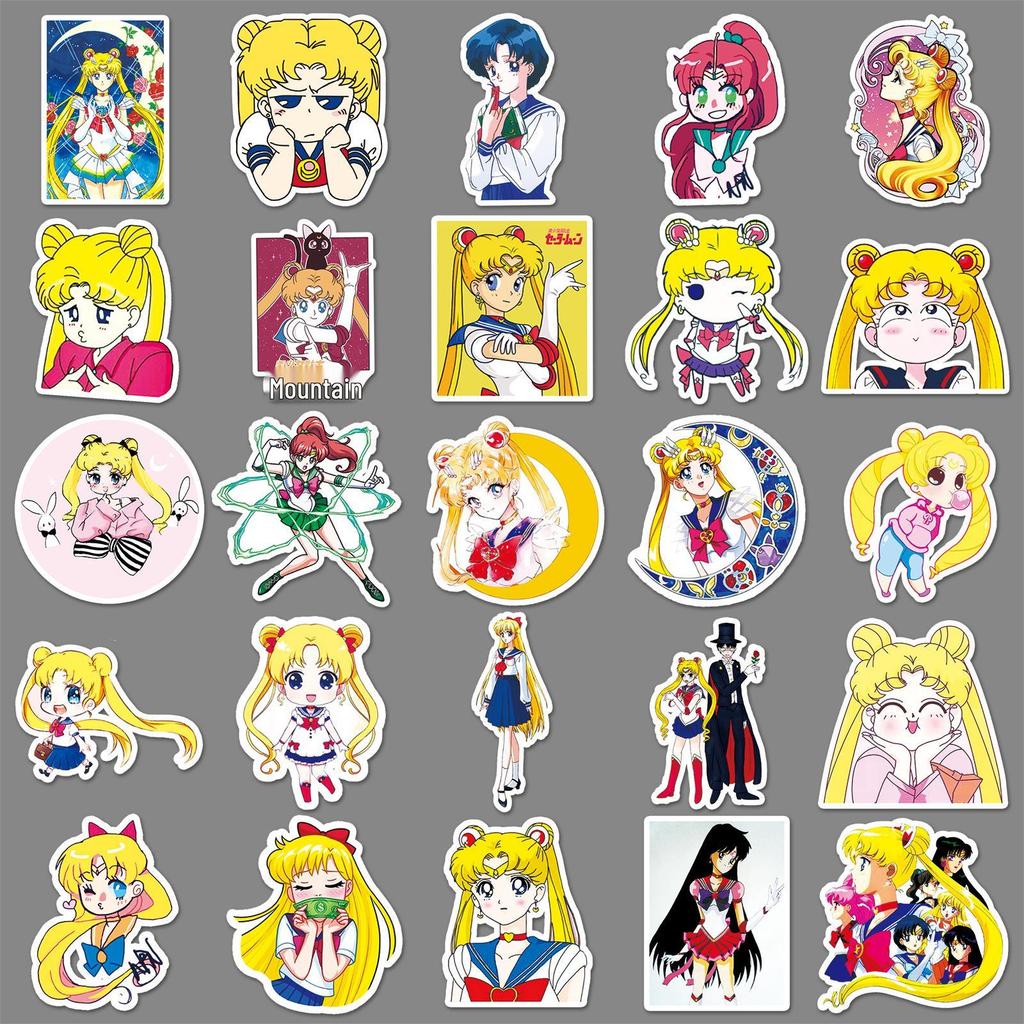 51 Sexy Warrior Girl Cartoon Anime Stickers for Suitcases, Refrigerators, and Phones