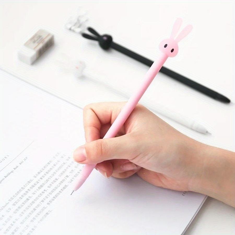 24pcs Cartoon Rabbit Shape Neutral Pen Cute Learning Stationery Office Water-Based Signature Pen Fun Birthday Gifts,Graduation Season Back To School