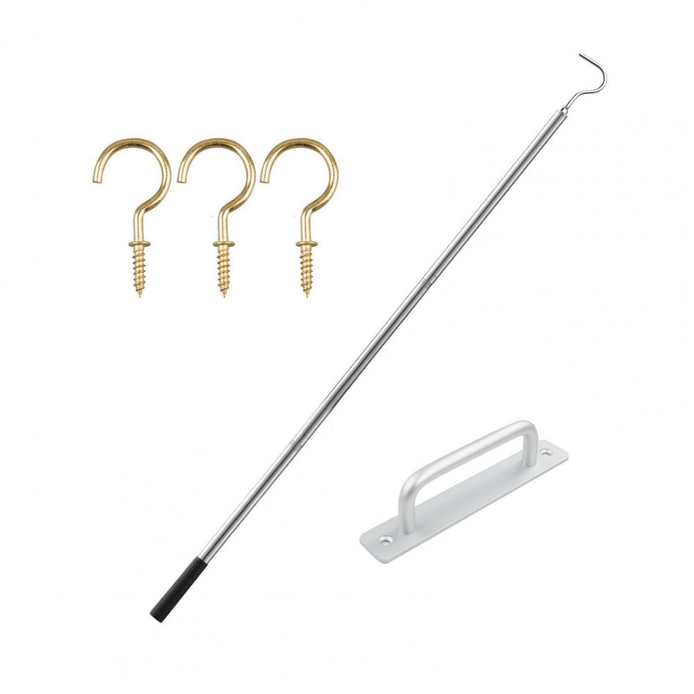 

Loft Ladder Extension System Kit Ladder Pull Down Telescopic Rod Stainless Steel Ladder Pull Down System Kit with for Easy