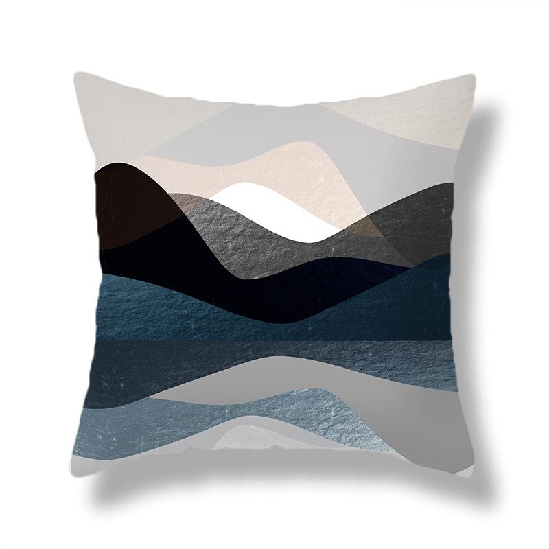 45X45CM Creative Hand-painted Natural Scenery Cushion Cover Sofa Office Seat Cushion Cover Creative Ornaments Home Decoration