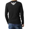 Emporio Armani Letter Logo Printed Crew Neck Long Sleeve Regular T-Shirt Men Tops Black 111023-2F725-00020