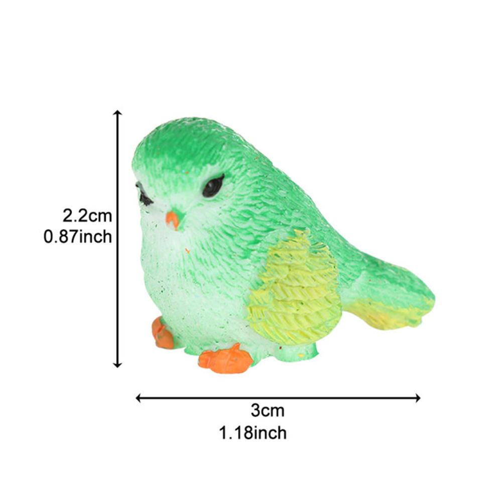 Colorful Miniature Resin Bird Figurines Fairy Garden Decorative Mini Sculpture Micro Landscape Dollhouse Bonsai Landscape Bird