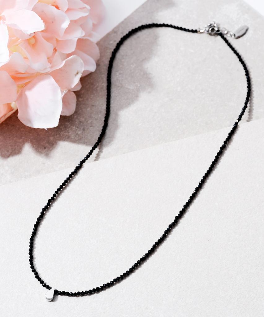 Polalita Shine Black Mini Necklace (Plt-Nl-029_Bk)