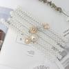 Korean Version of Women's Rhinestone Pearl Waist Chain Fashion Dress Decorative Elastic Waist Belt Women's Sweet Flower Elastic Waist Seal