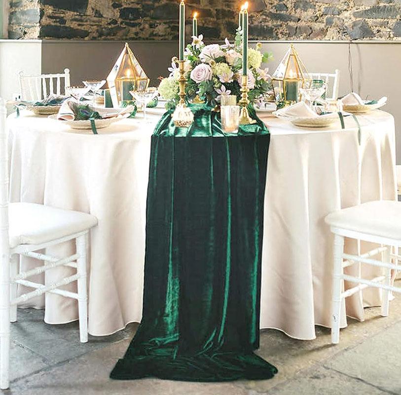 Luxurious Velvet Table Runner, Wedding Reception Baby Shower Decora, Soft Table Linen Overlay, WeddingTable Runner Room Decor