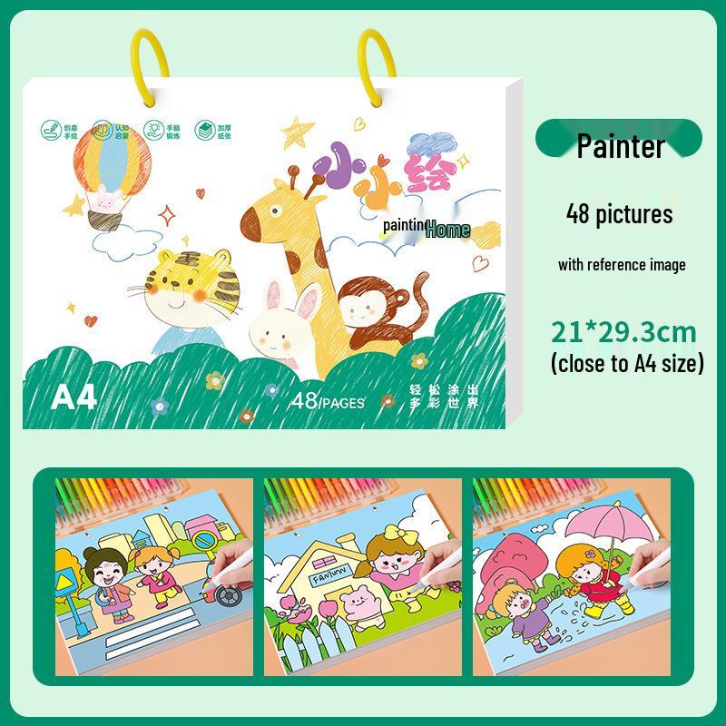 Kinder Mal- & Malbuch: Skizzenübung für Kinder ab 3 Jahren