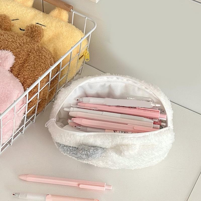 Oryginalny Pluszowy Piórnik Uroczy Ins Wielofunkcyjny Torba do Przechowywania o Dużej Pojemności Torba na Artykuły Papiernicze dla Ucznia Piórnik Szkolny