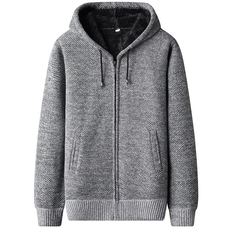 2026 New Arrival Knitted Sweater Men Spring Autumn Casual Fleece Cardigan Men Sweaters Coats Solid Color Plus Size 4XL