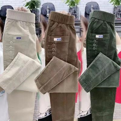 Damen Winterhose mit Fleecefutter, warm, dick, modisch, Thermo-Plüschhose, lässig, Sport-Jogginghose, Hose mit elastischer Taille