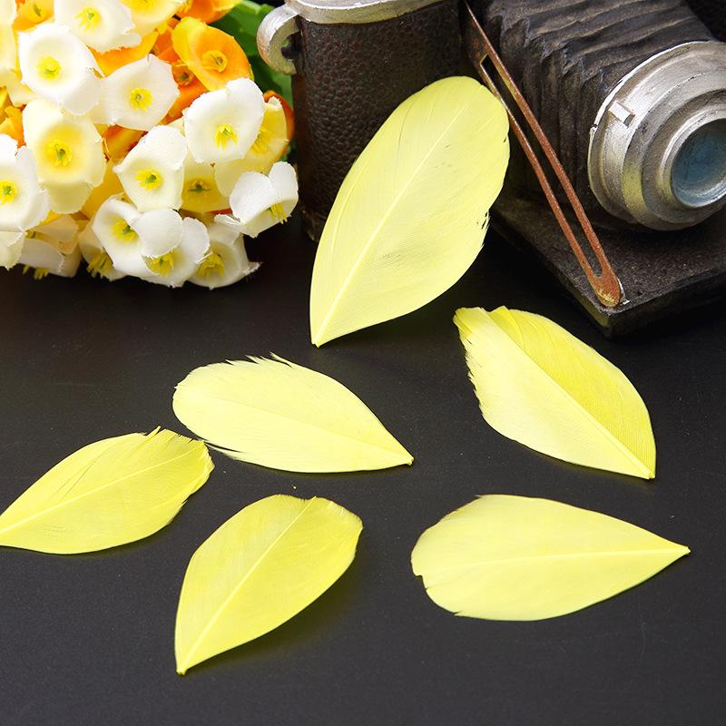 50Pcs26 Color Diy Jewelry Accessories Feather Color Floating Head Feather Goose Feather Craft Decorative Material