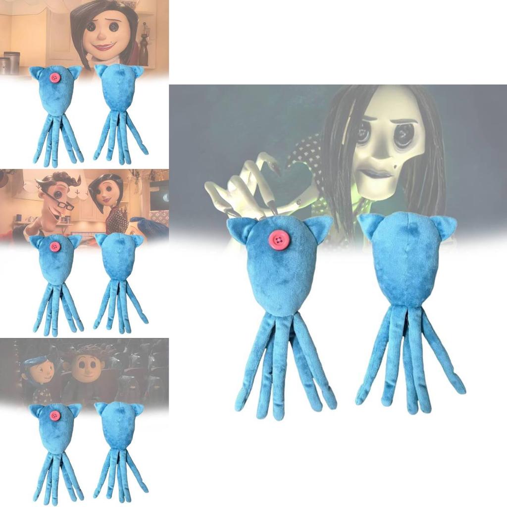 Entzückende Coraline Tintenfisch Plüschpuppe mit weichem Kristall-Samtmaterial für Kinder