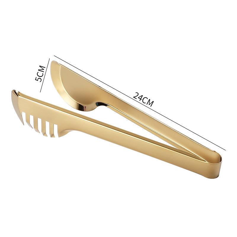 Kitchen Food Tongs Stainless Steel Color Comb Type Meal Clip Non Stick Cookware Salad Beef Buffet Clamp Home Accessories