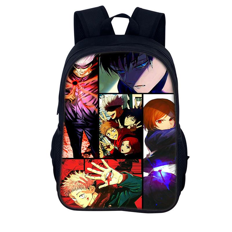 Jujutsu Kaisen Backpack For Men And Women Durable Nylon Casual School Travel Bag
