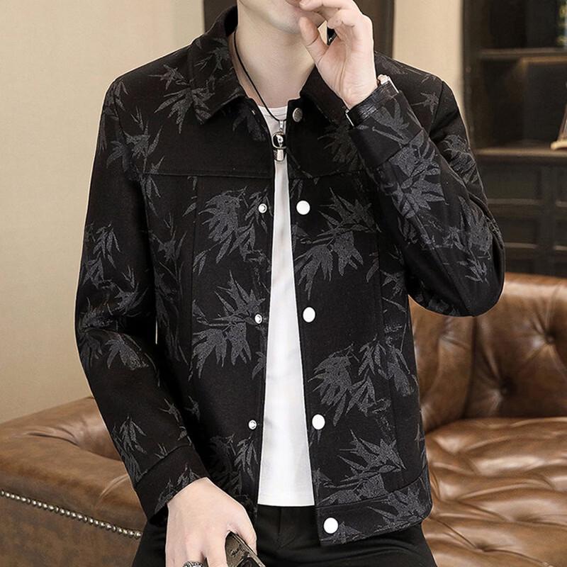 

ROMON Fashion Lapel Print Short Jacket M