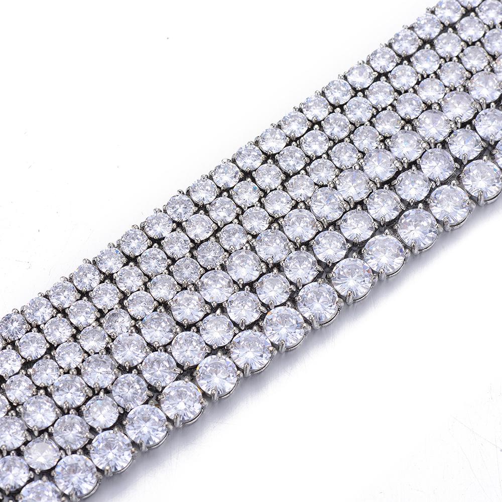 European & American Hip Hop Zircon Cuban Tennis Necklace - High-End Versatile Jewelry