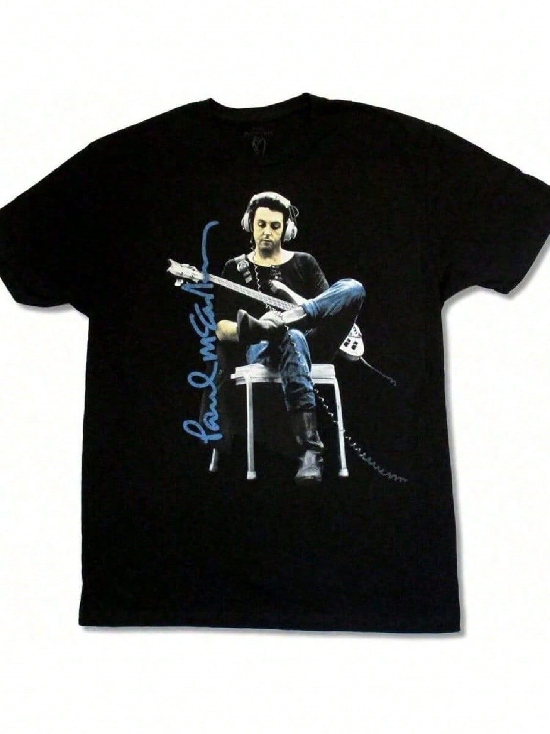 Paul McCartney Adult Black T Shirt S разноцветный