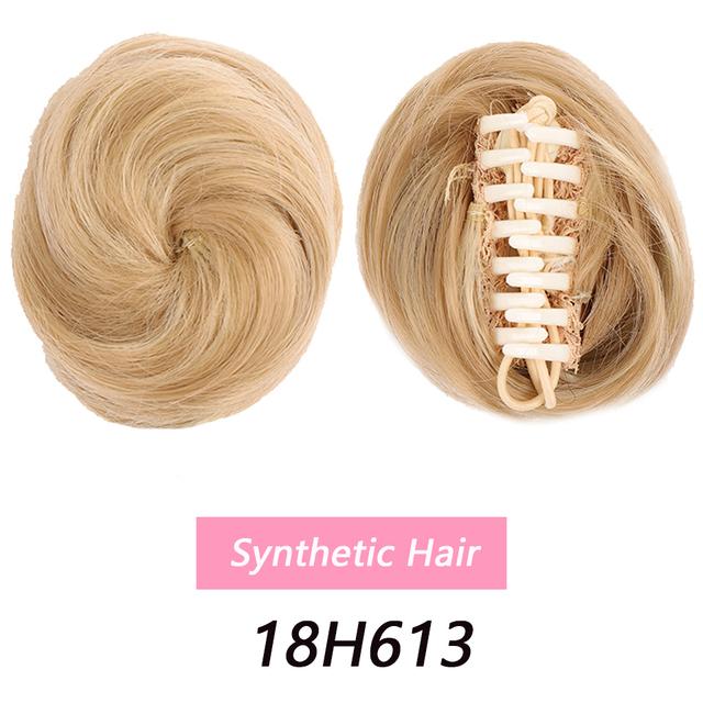 LUPU Synthetic Hair Bun Claw On Chignon Scrunchy Hairpieces PonyTail Chignon For Women Hair Extensions High Temperture Fiber