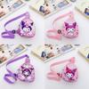 Kuromi Cartoon Kids Coin Wallet With Polyester Lining For Daily School Use