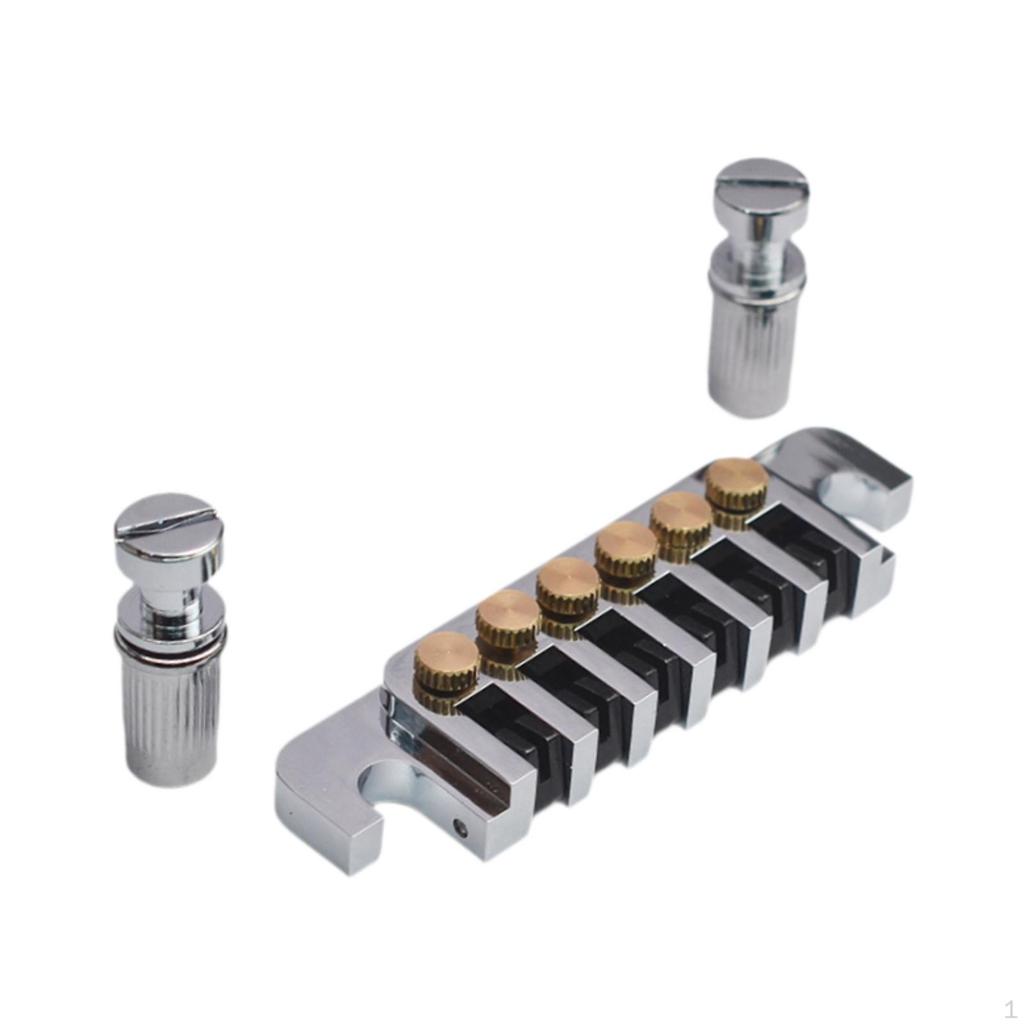 Bass Bridge Tailpiece Electric Guitar Metal for Guitars Replace Accs Plate Instrument