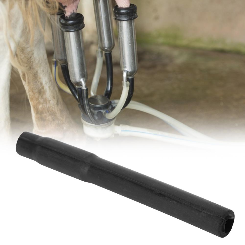 Potravinářská guma Krátká trubka Potrubí Příslušenství dojicího stroje Sada dojicích pohárů Díly 4ks Černá Krátká