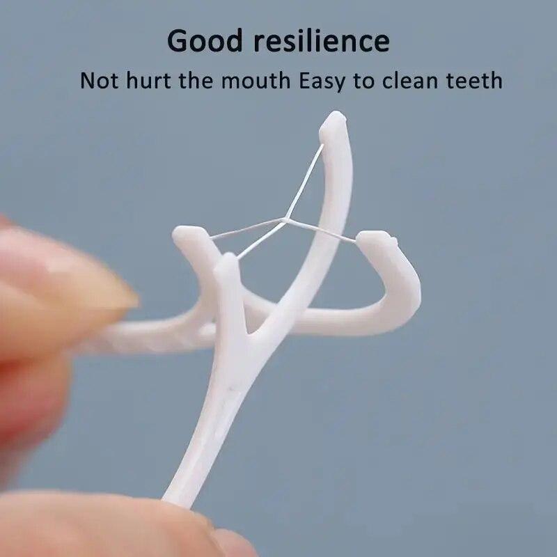 100/300/500pcs Disposable Dental Floss Stick Interdental Cleaning Line Proper Oral Care Portable Flosser For Daily Life