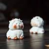 Chinese Zodiac Purple Clay Tea Pet Handmade Sheep Statue Ornaments Tea Figurine Sculpture Animal Decoration Tea Set Accessorie