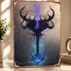 Dark Fantasy Staff Poster Retro D Printed Metal Signs Customized Wall Hanging Gift for Bedroom Decorations Room Decor Wand Deko