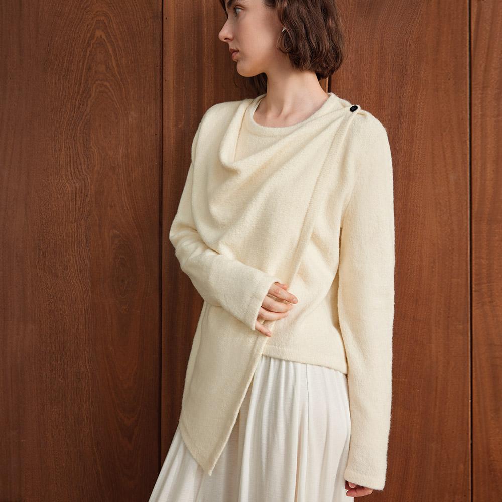 Waiwaiaiem Yy_Casually Irregular Design Knit Top