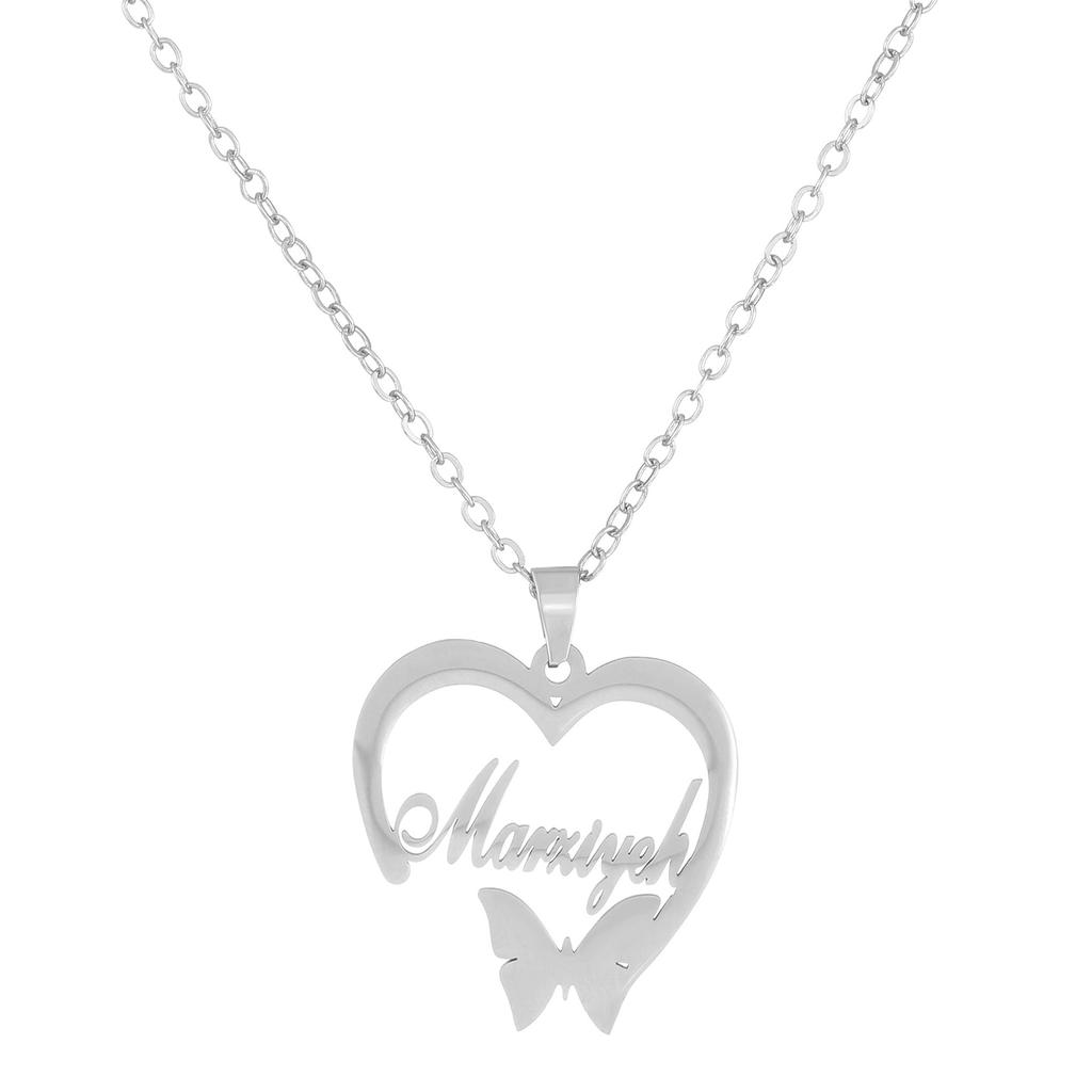 Double Heart Lariat Necklace Silver Tone Cutout Heart Pendant Y Shaped Chain for Women